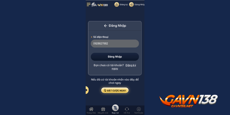 Đăng Nhập gavn138 1 cach dang nhap gavn138